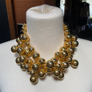 Kenneth Jay Lane 3 strand ball necklace