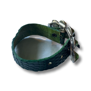 Custom lizard bracelet w 20's paste buckle