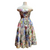 1950's silk taffeta strapless dress